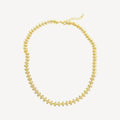 Gold necklace on a white background